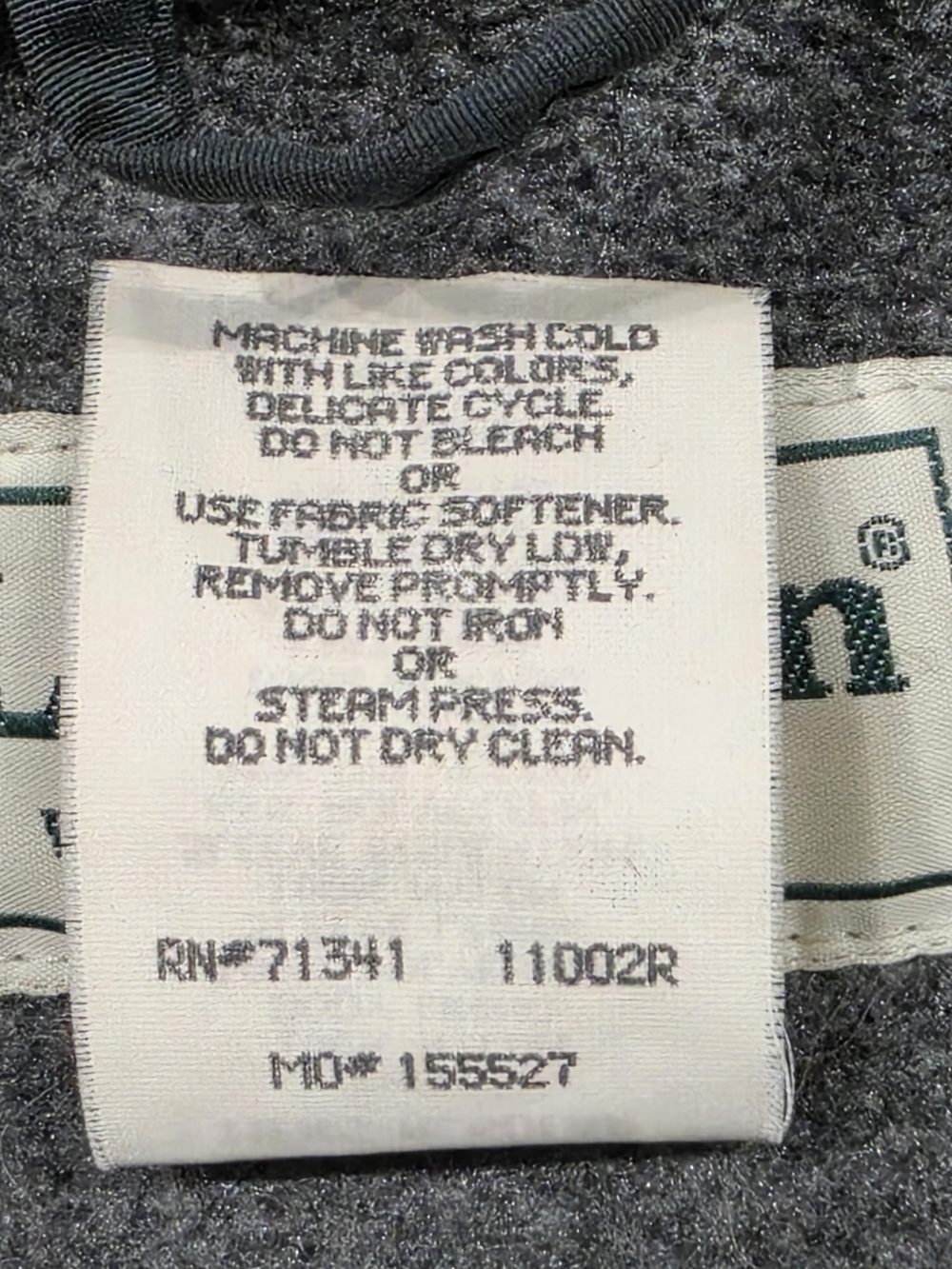 L.L.Bean Vintage 90s Warm-Up Jacket Men’s S Fleece Lined Green Bomber - Picture 7 of 16